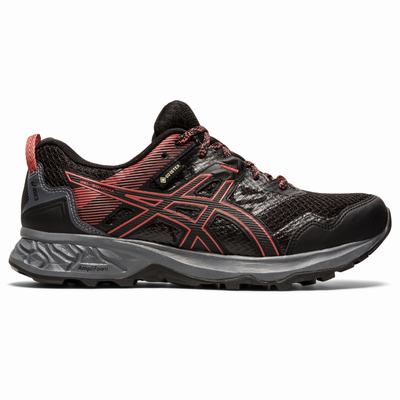 Asics Gel-Sonoma 5 G-TX - Naisten Polkujuoksukengät - Mustat/Pinkki